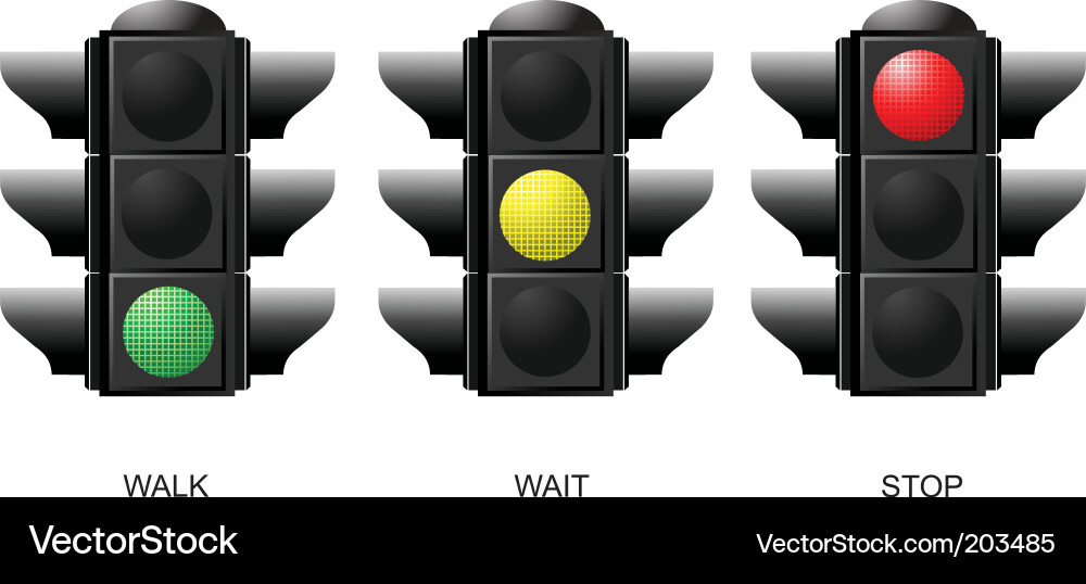 Traffic Light Set Vector Image