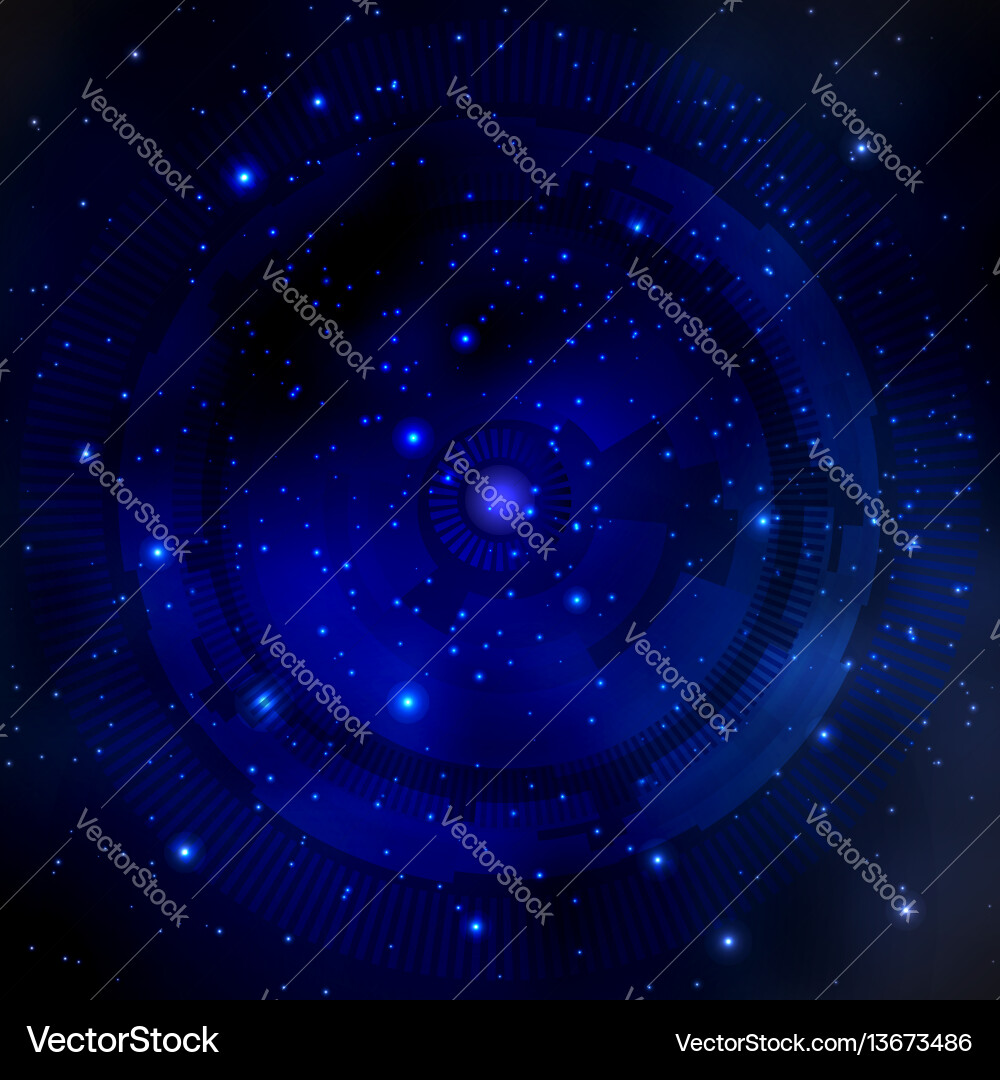Abstract Tech Interface - Futuristic Background Vector Image