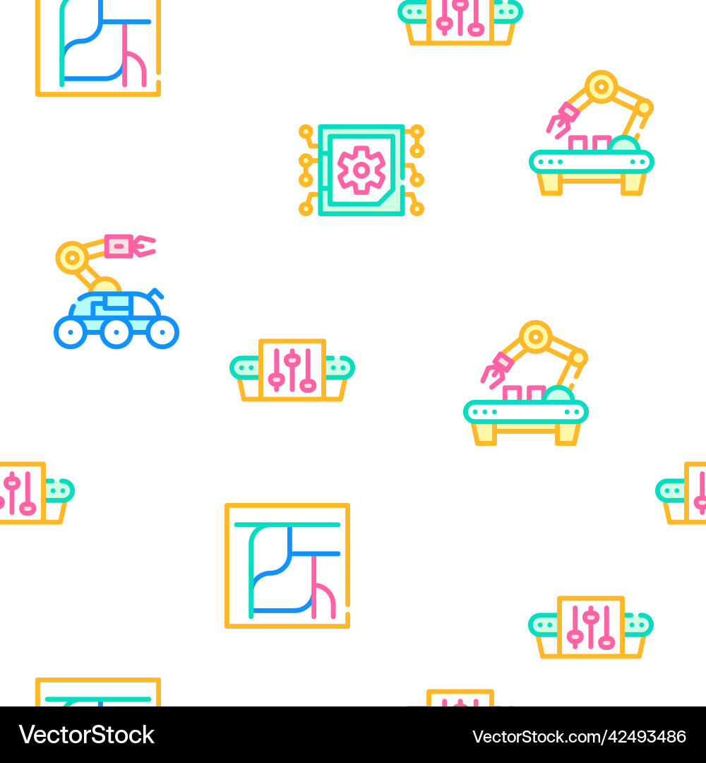 Automation engineer seamless pattern Automation engineer seamless pattern vector image
