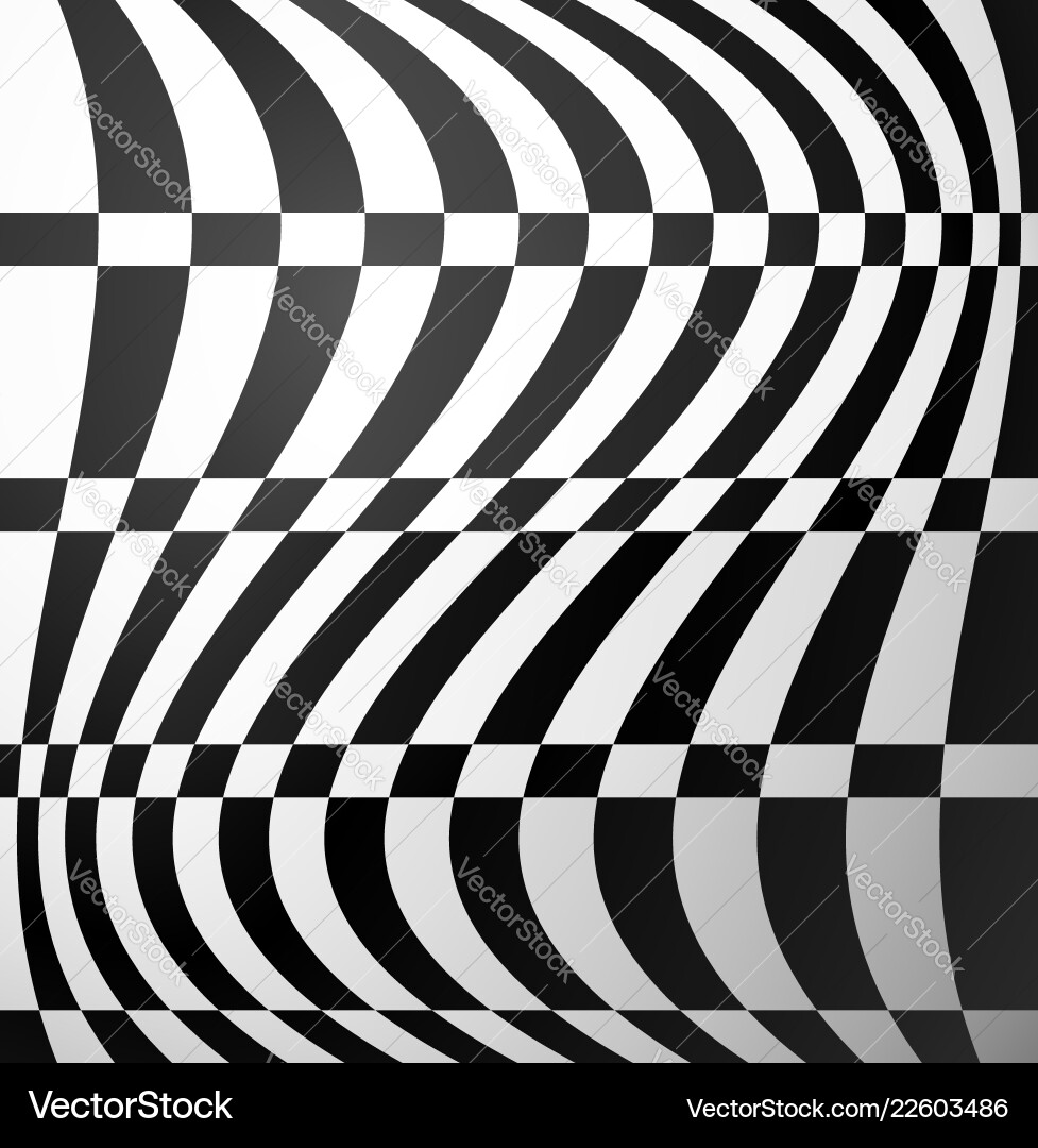 Checkered pattern with distortion effect art Checkered pattern with distortion effect art Vector Image