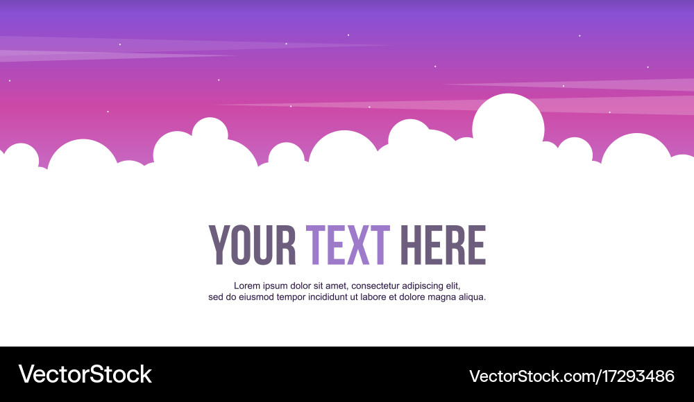 Cloud style header website collection vector image