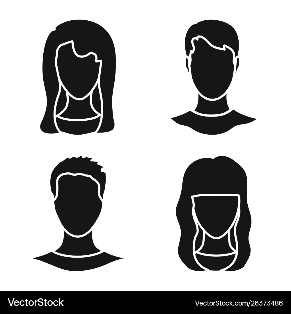 Design character and profile symbol vector image