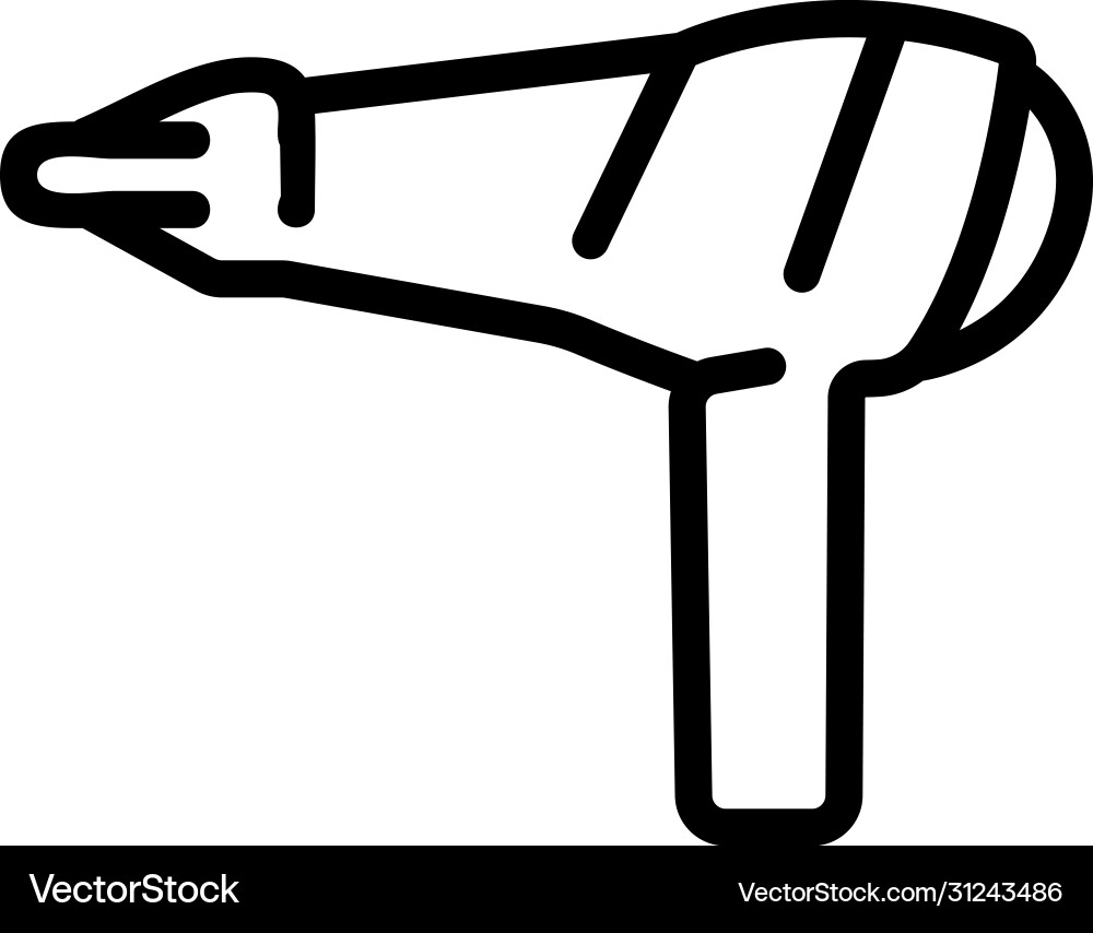 Household hair dryer hub icon outline Household hair dryer hub icon outline vector image