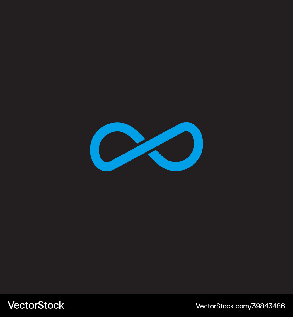 Letter dp loop overlapping infinity symbol logo Vector Image