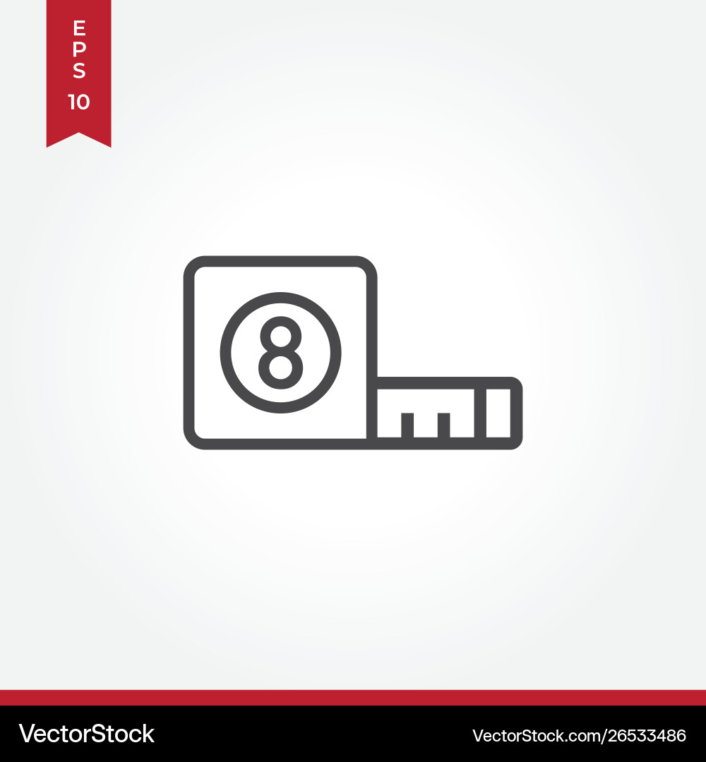 Measuring tape icon in modern style for web site Measuring tape icon in modern style for web site Vector Image