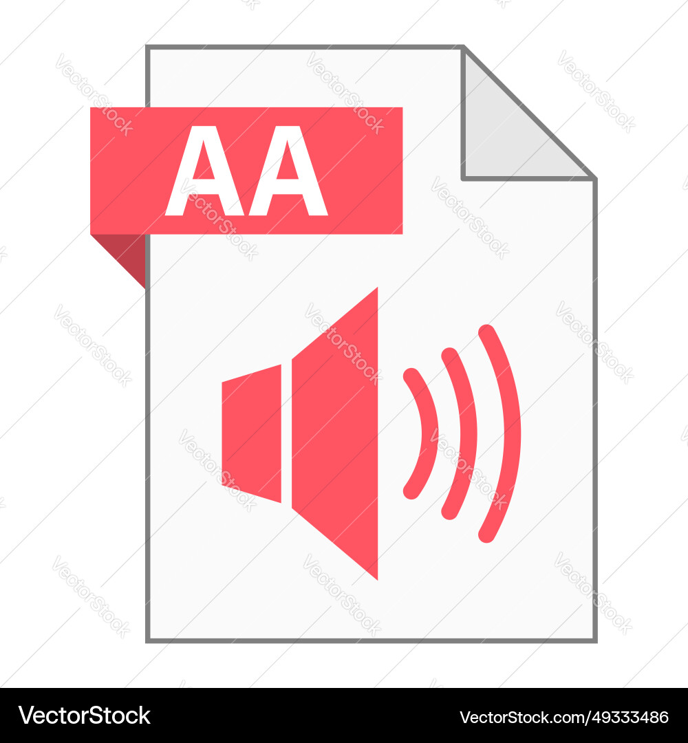 Modern flat design of aa file icon for web Modern flat design of aa file icon for web vector image