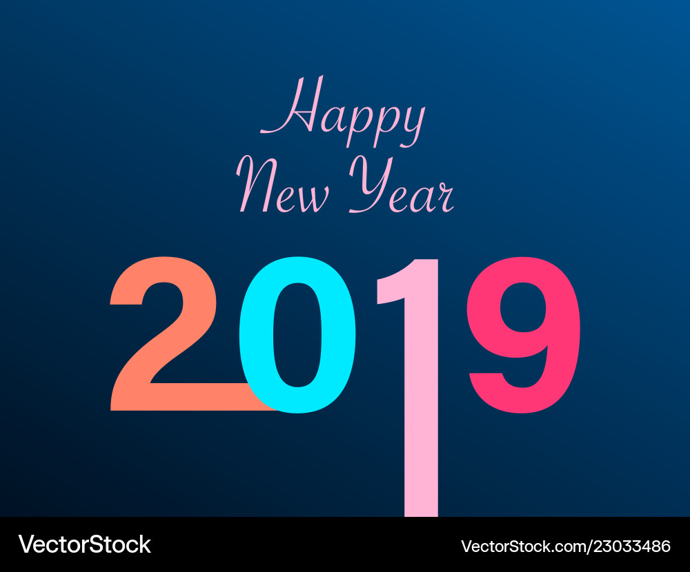 New 2019 year paper perfect New 2019 year paper perfect vector image