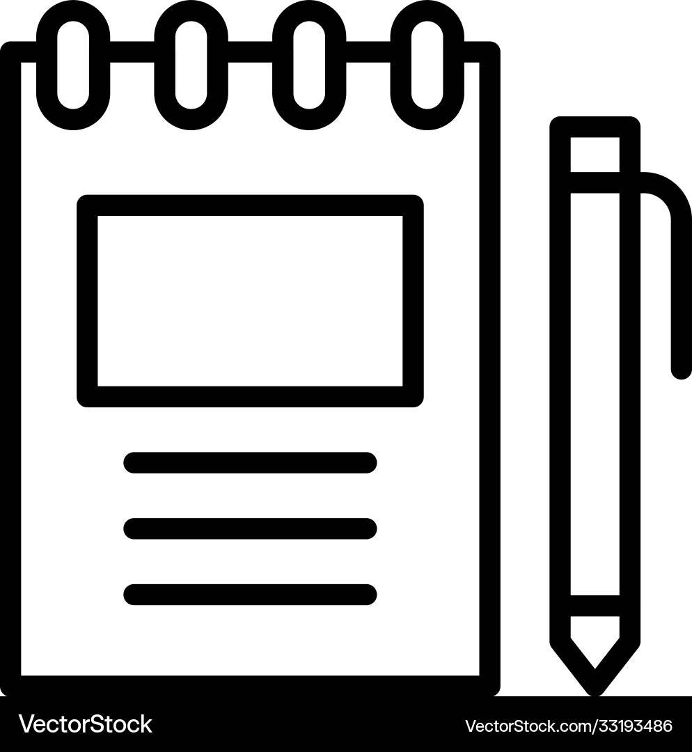 Notebook line icon Vector Image