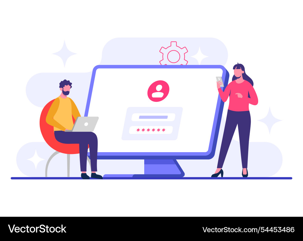 Password secure access data protection cyber Password secure access data protection cyber vector image