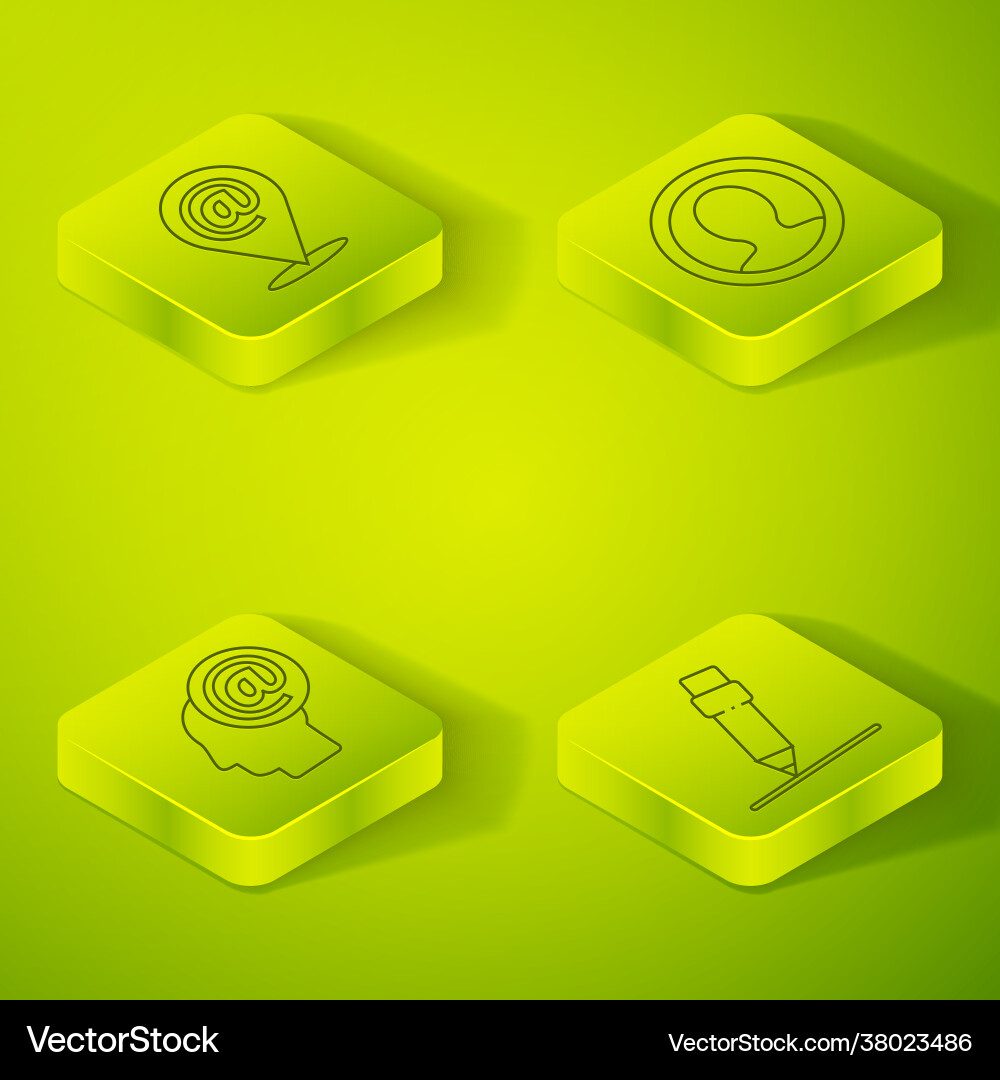 Set isometric create account screen mail and e Set isometric create account screen mail and e vector image