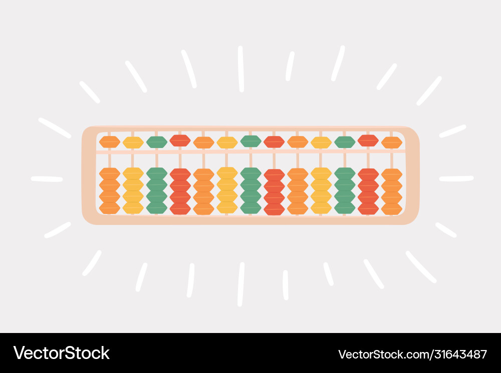 Abacus soroban for learning mental arithmetic Abacus soroban for learning mental arithmetic vector image