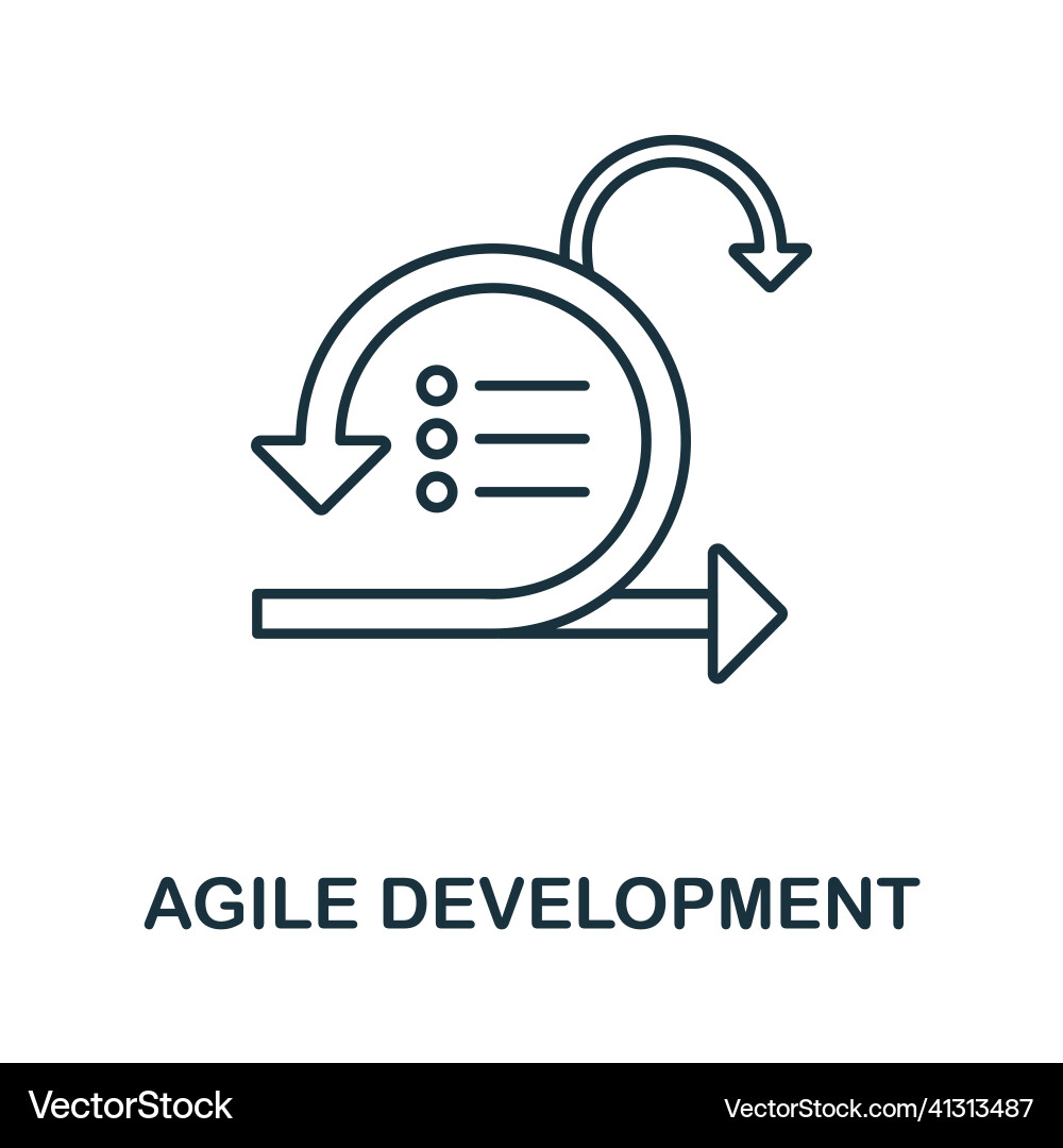 Agile Entwicklung Icon Line Element von Agile Entwicklung Icon Line Element von vektorbild