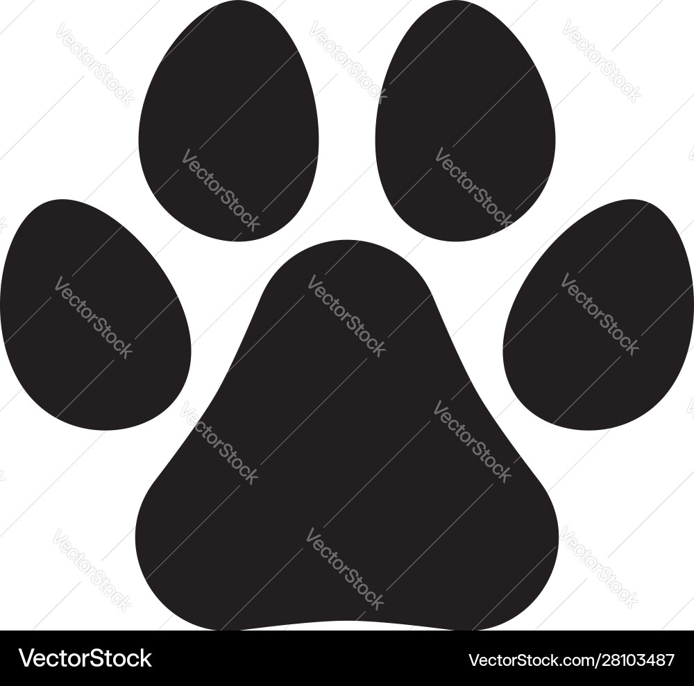 Animal paw print icon dog or cat Animal paw print icon dog or cat vector image