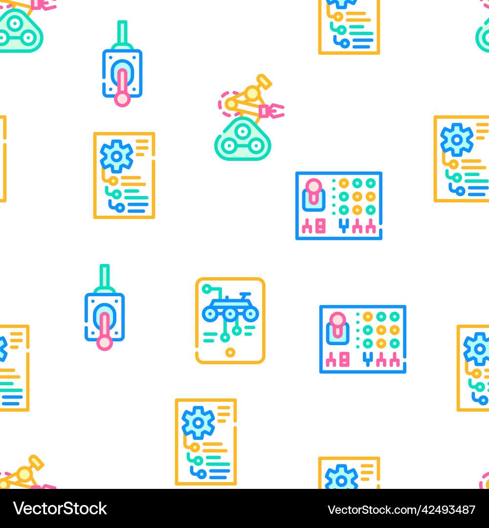 Automation engineer seamless pattern Automation engineer seamless pattern vector image