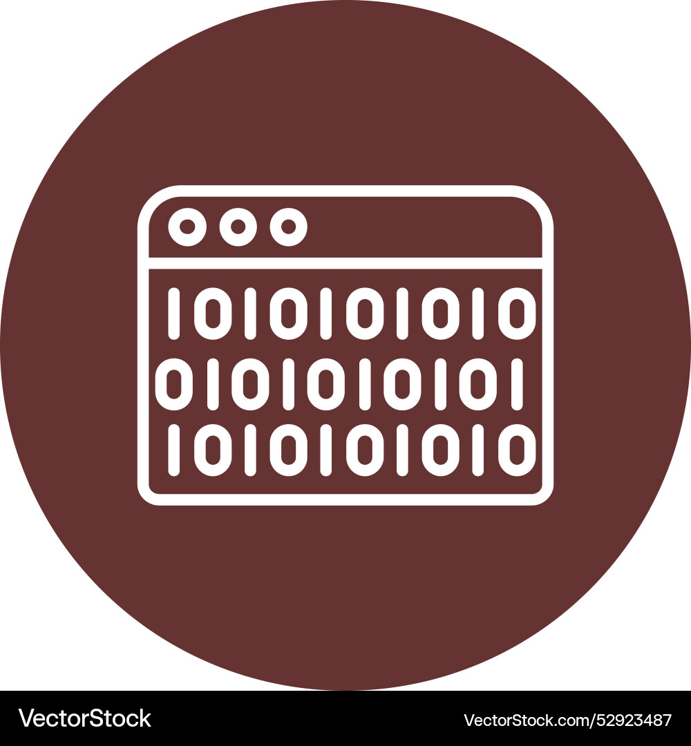 Binary code icon design vector image