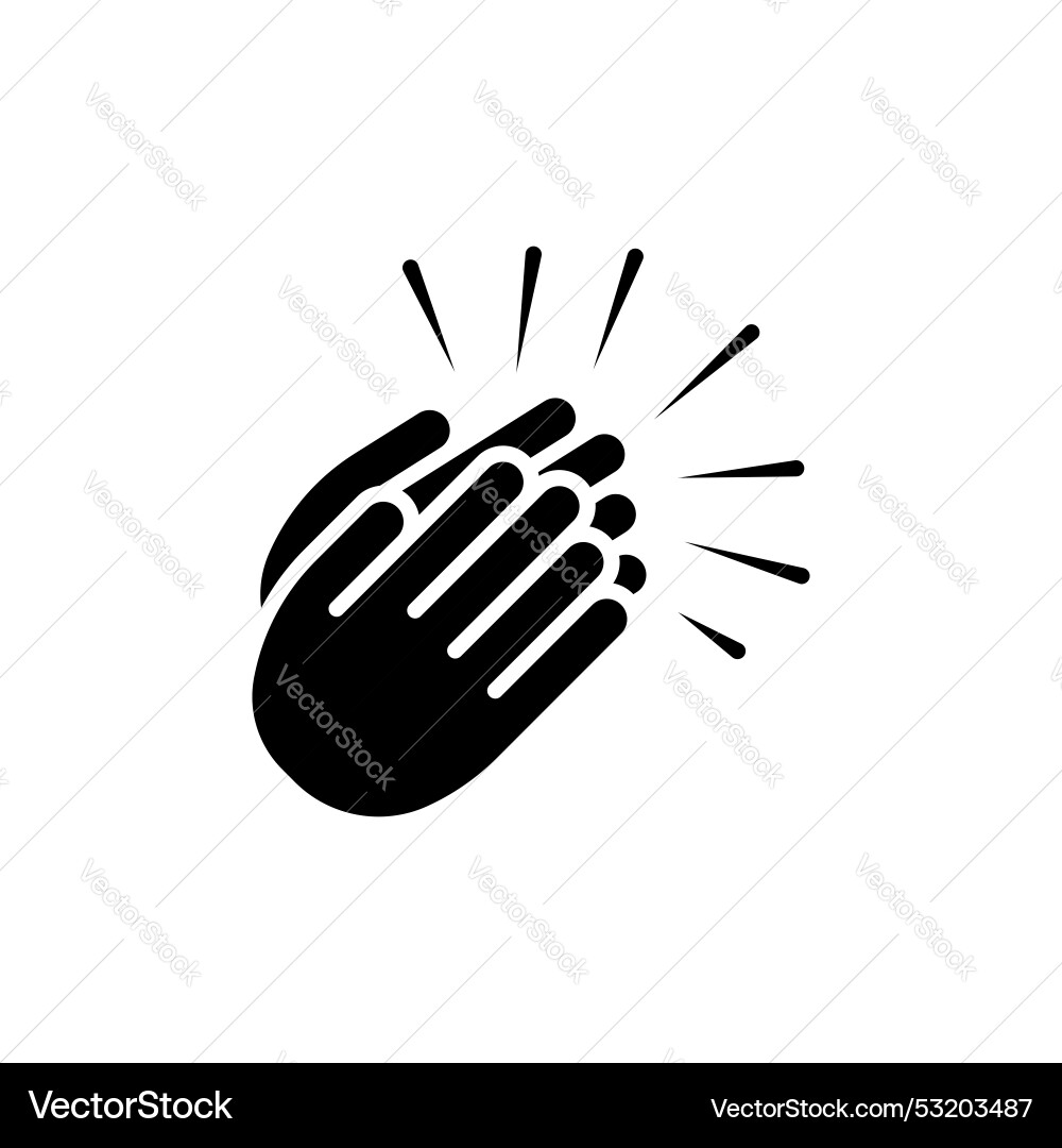 Clapping hands icon set congratulation and cheers Clapping hands icon set congratulation and cheers vector image