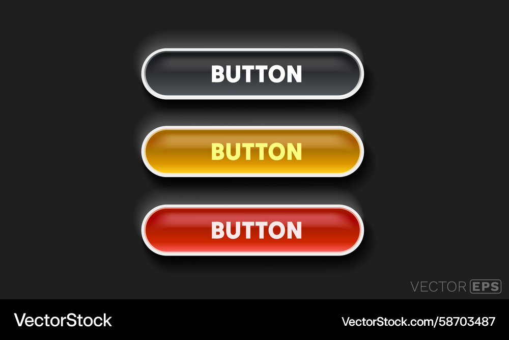 Collection of colored buttons frame label event Collection of colored buttons frame label event Vector Image