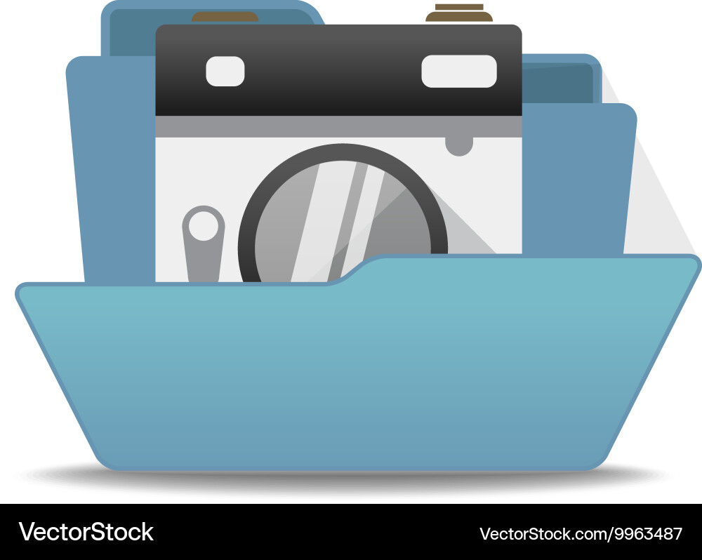 Computer interface folder open isola Royalty Free Vector