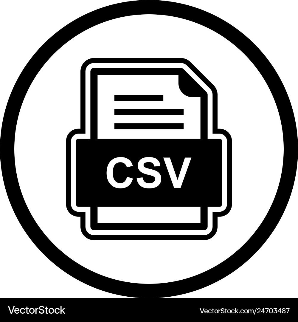 Csv file document icon vector image