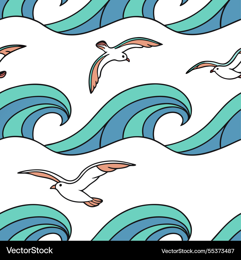 Dynamic summer seamless pattern with abstract Dynamic summer seamless pattern with abstract vector image