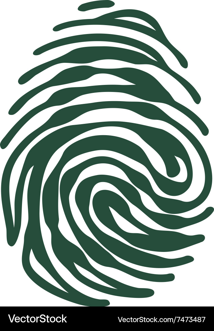 Fingerprint with access padlock shape Vector Image
