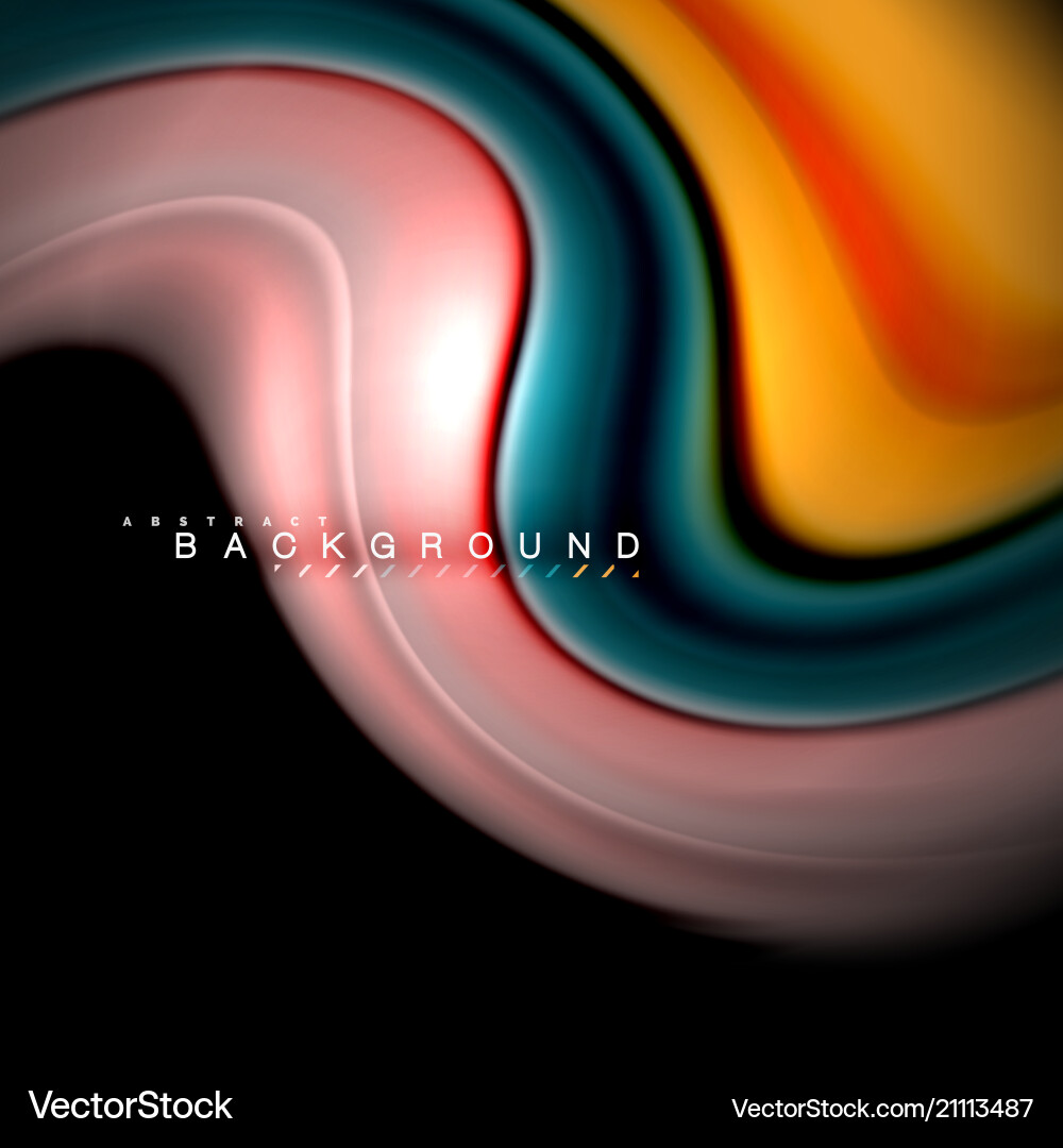 Fluid Color Wave Abstract Background Vector Image