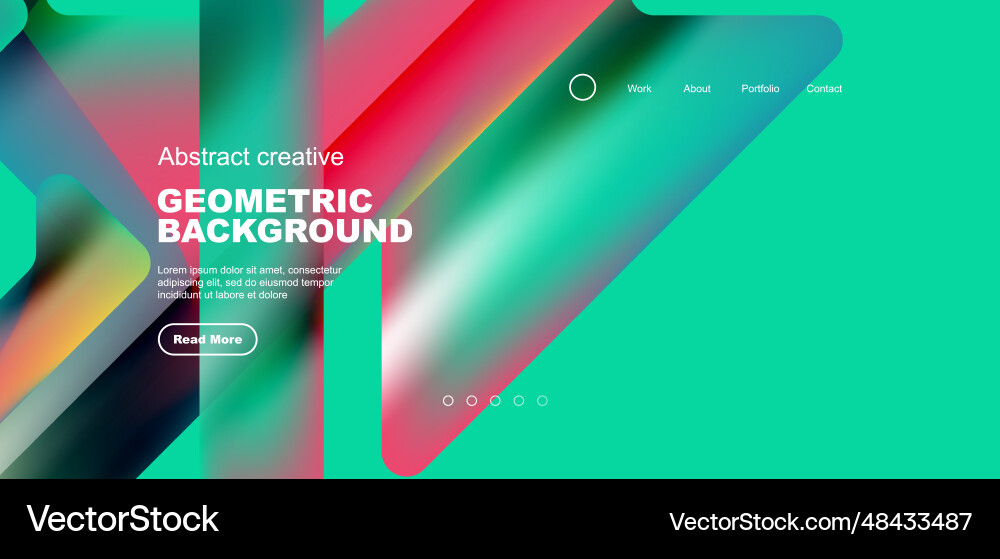 Fluid gradient triangles landing page background Fluid gradient triangles landing page background vector image