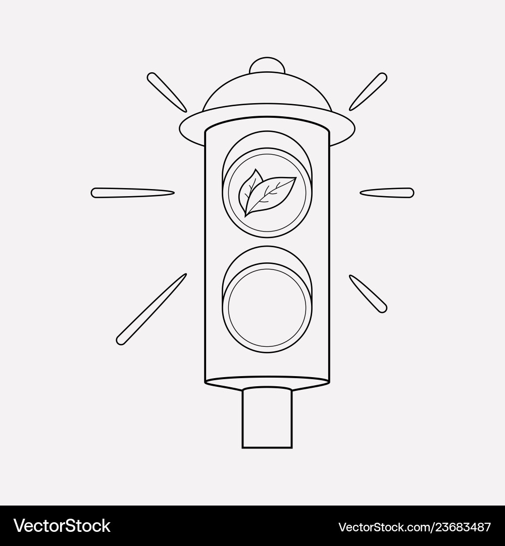Go green icon line element Vector Image