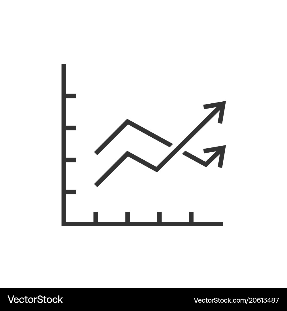 Growth Chart with Upward Arrows vector image