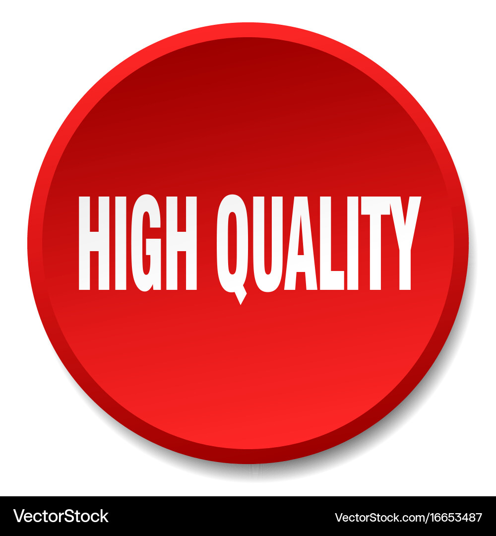 High quality red round flat isolated push button vector image
