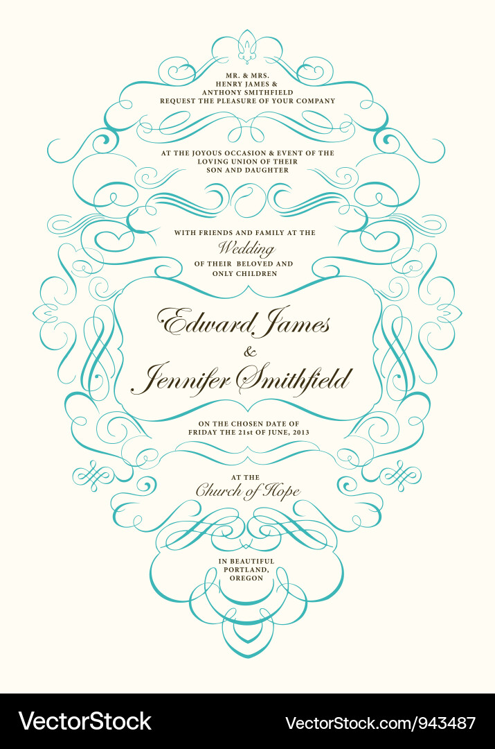 Invitations template vector image