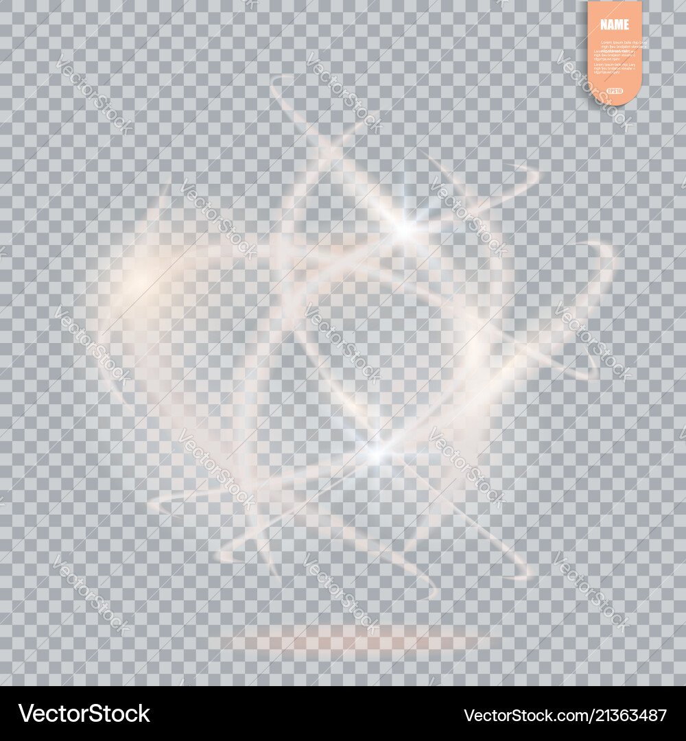 Light effect on transparent vector image