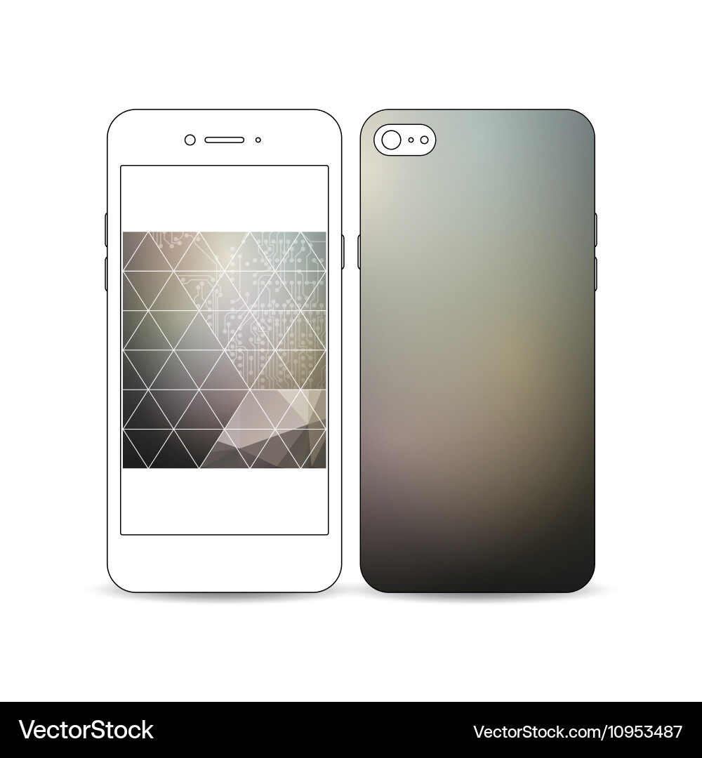 Mobile smartphone with an example of the screen Vector Image