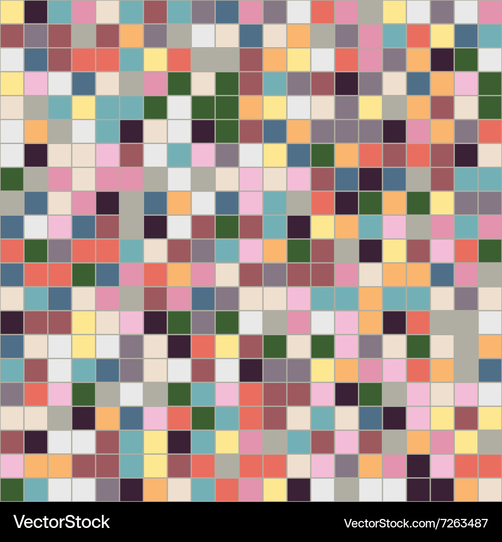 Mosaic tiles texture background vector image