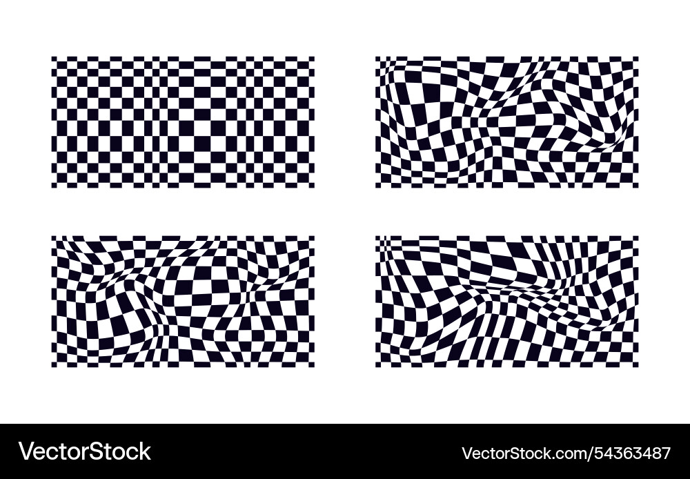 Psychedelic checkerboard pattern Psychedelic checkerboard pattern vector image