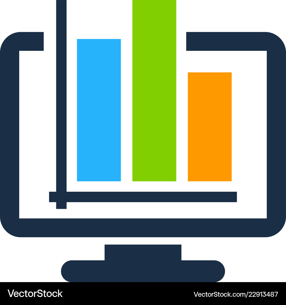 Report Icon - Data Visualization vector image