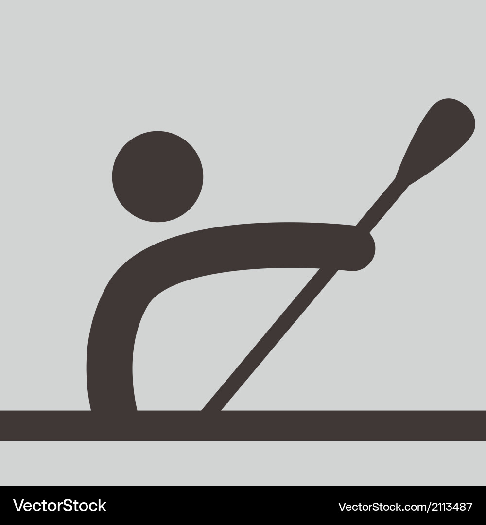 Rowing and canoeing icon Vector Image