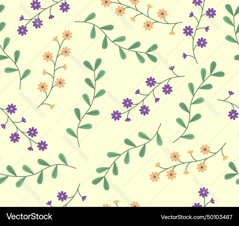 Seamless pattern of flowers for motif background Seamless pattern of flowers for motif background vector image