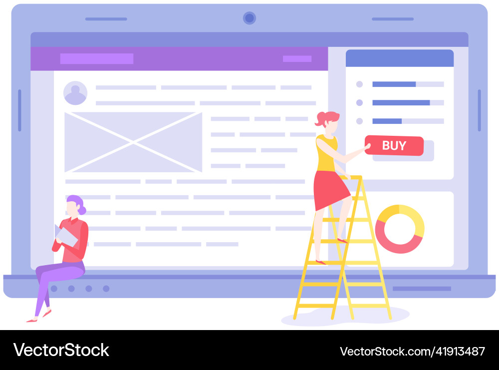 Seo optimization increase website conversion Seo optimization increase website conversion vector image