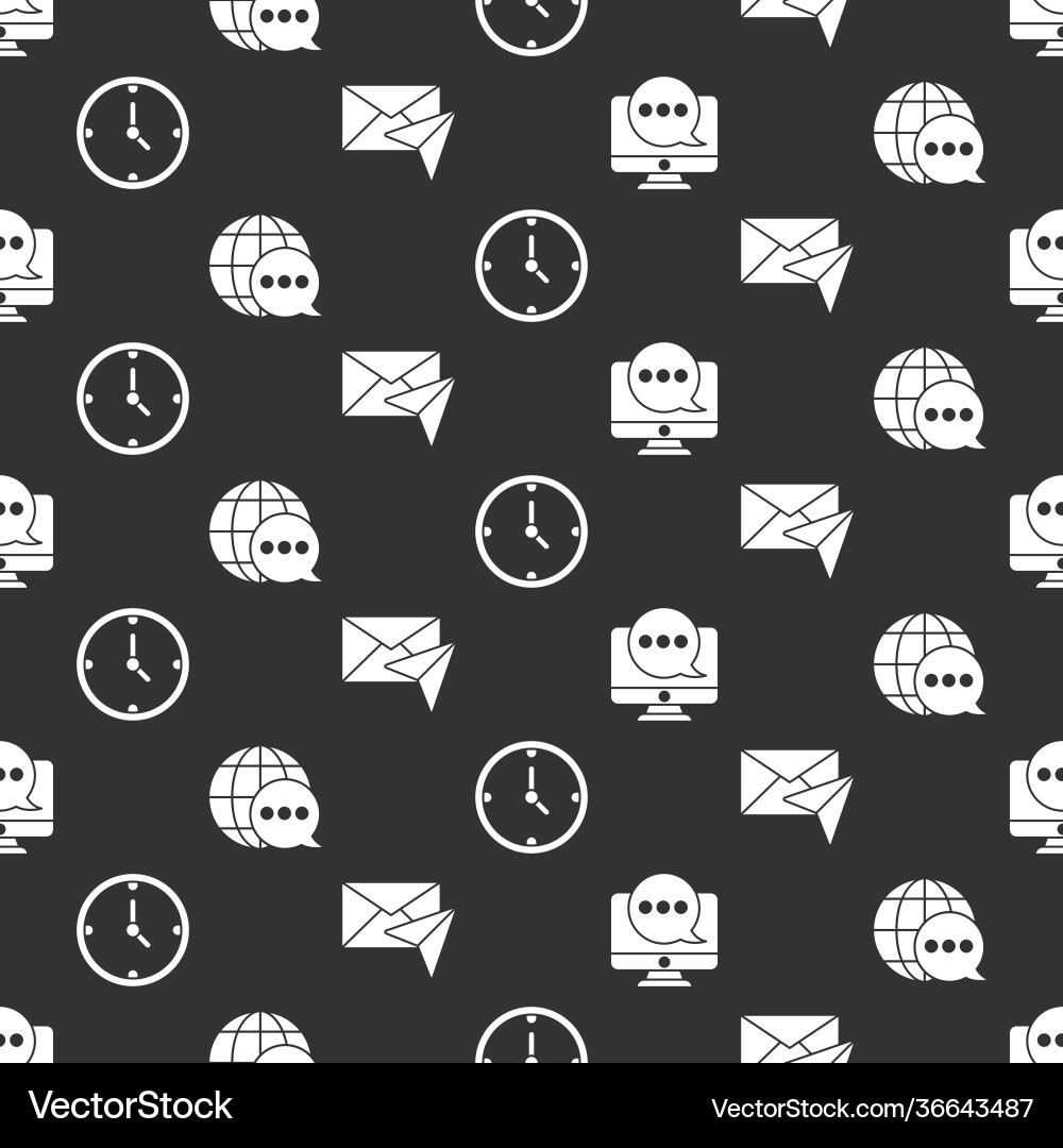 Set chat messages notification on monitor world Set chat messages notification on monitor world vector image