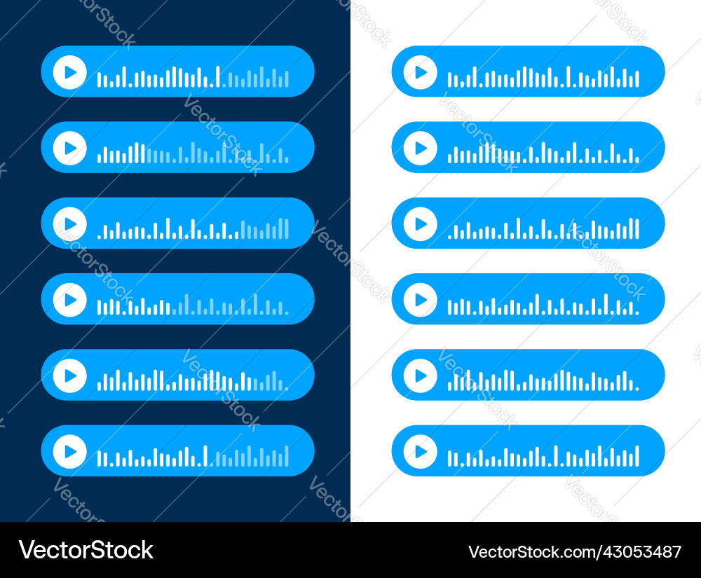 Voice record audio message speech bubble Voice record audio message speech bubble Vector Image