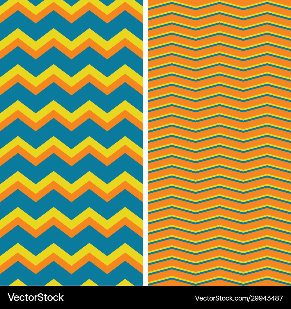 Zig Zag Pattern Tile Set Vector Image