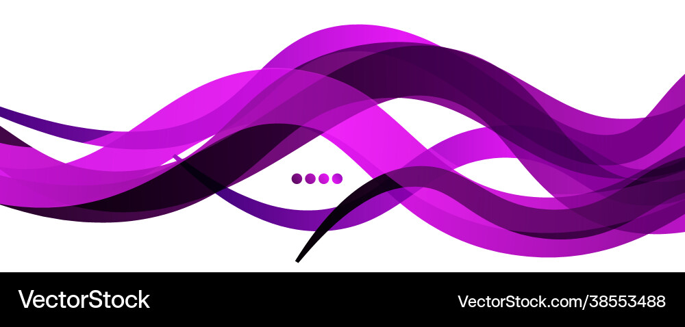 Abstract background - transparent overlapping wavy Vector Image