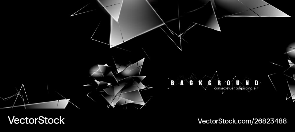 Abstract background with glowing triangles Vector Image
