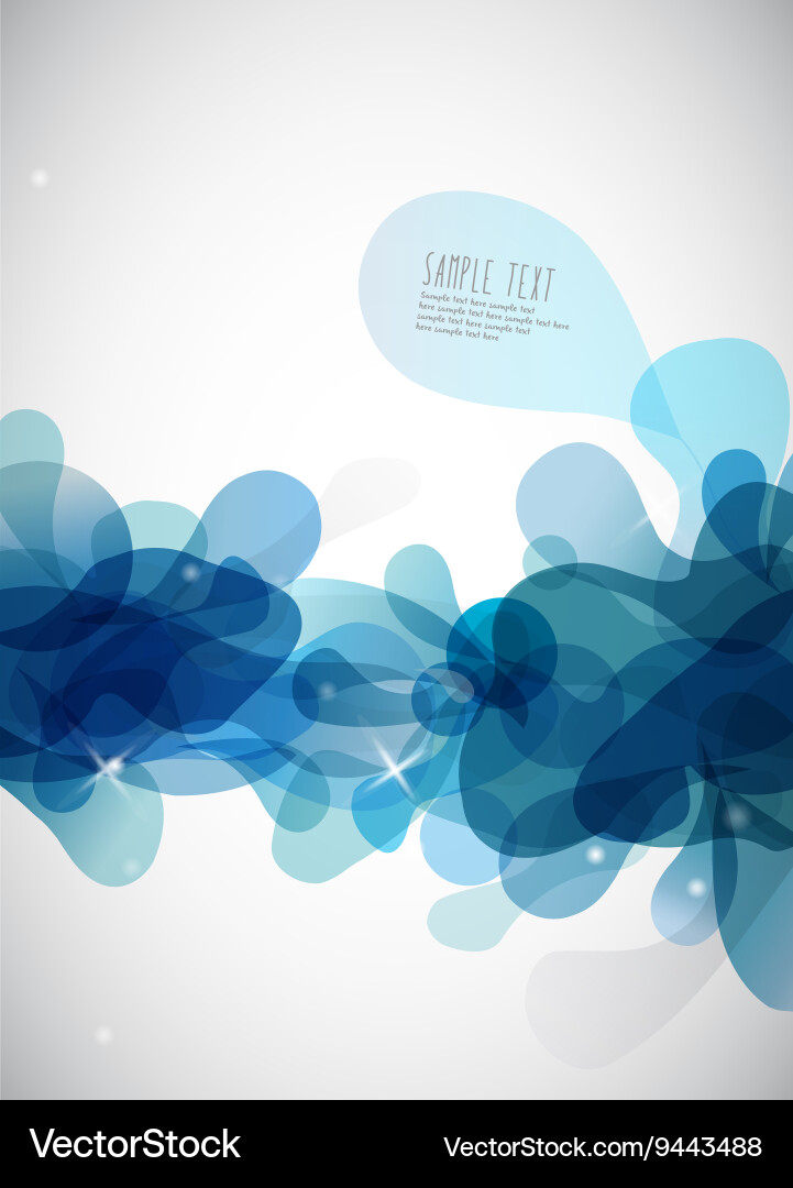 Abstract blue bubbles with place for your own text vector image