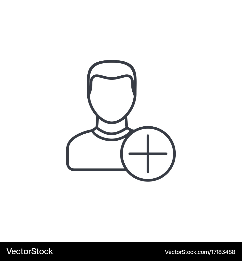 Add User - Plus Sign Icon vector image