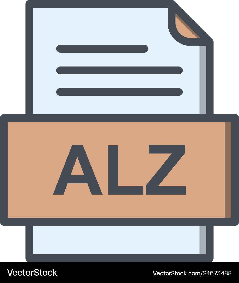 Alz file document icon Vector Image