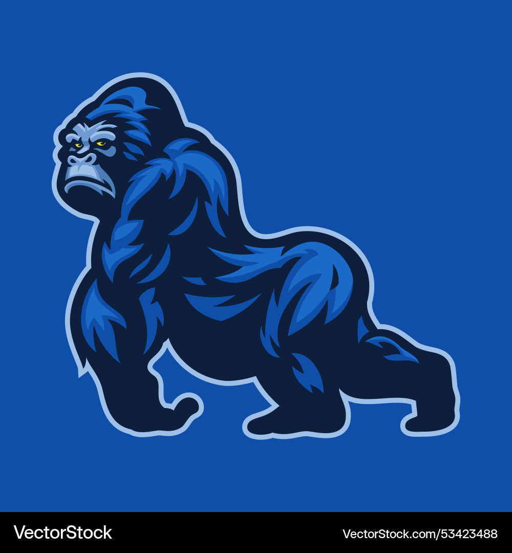 Angry gorilla mascot Royalty Free Vector Image