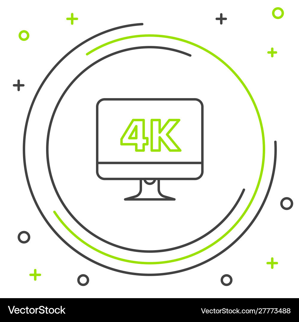 Black and green line computer pc monitor display Black and green line computer pc monitor display vector image