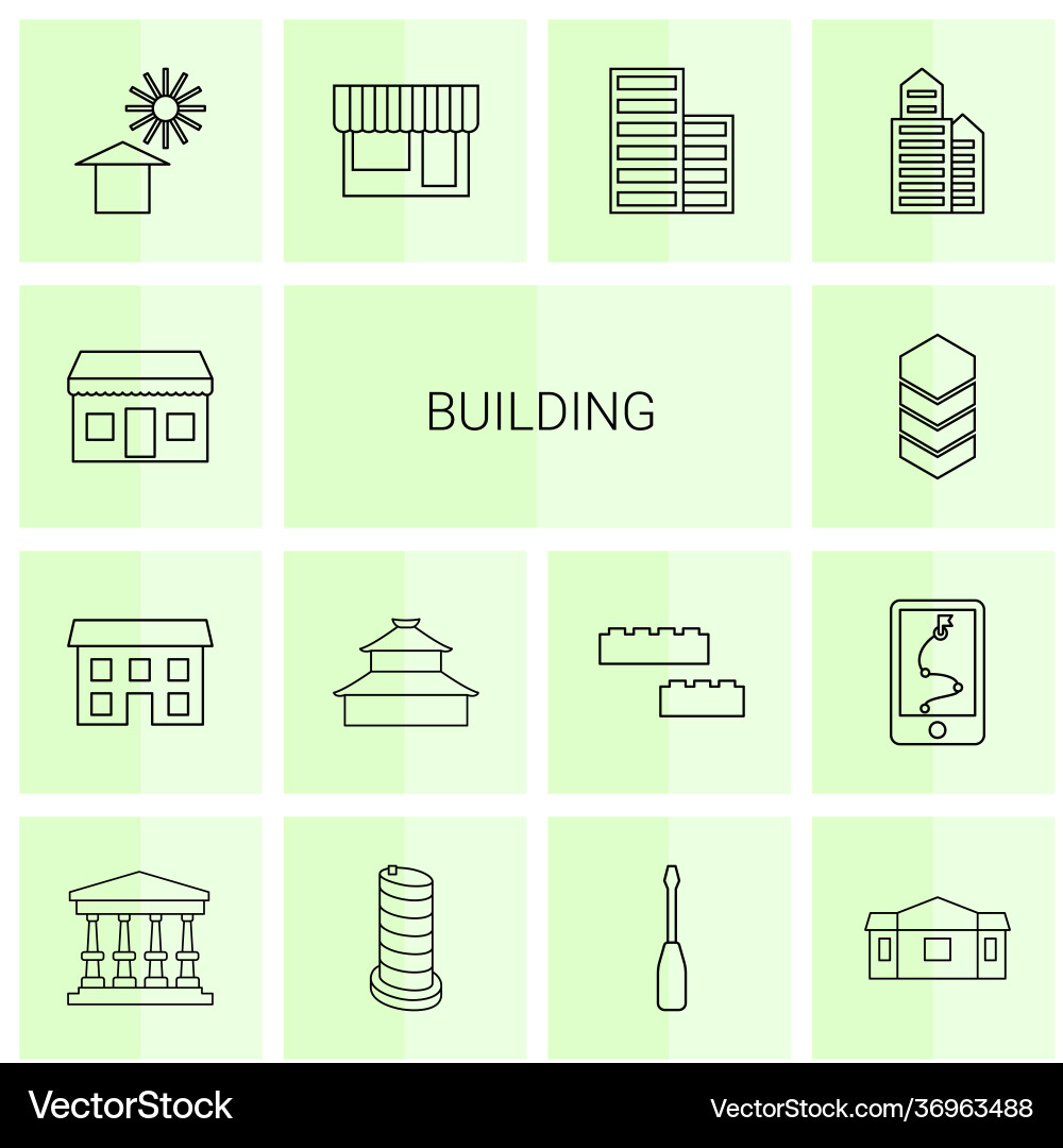 Building icons vector image